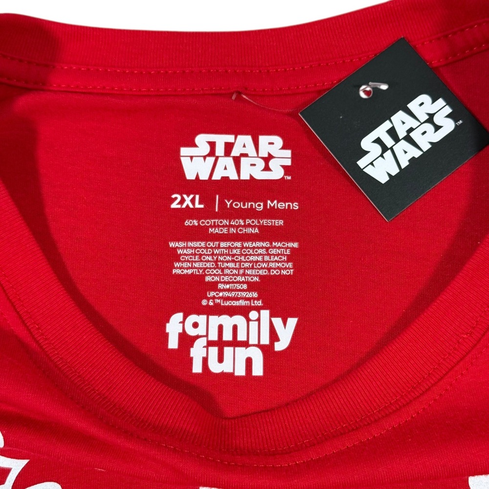 NEW‎ Star Wars Men's 2XL Christmas Shirt Grogu Baby Yoda Merry Force Long Sleeve - Picture 4 of 7